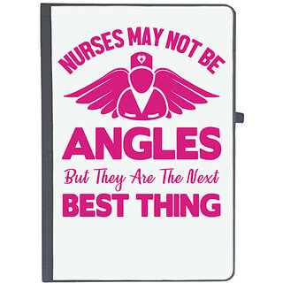                       UDNAG Ruled Notebook Diary 'Nurse | Nurses may not be angel but they are the next best thing', [A5 80Pages 80GSM]                                              