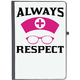                       UDNAG Ruled Notebook Diary 'Nurse | Always respect', [A5 80Pages 80GSM]                                              