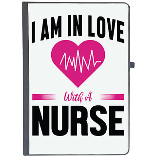                       UDNAG Ruled Notebook Diary 'Nurse | I am in love with a nurse', [A5 80Pages 80GSM]                                              