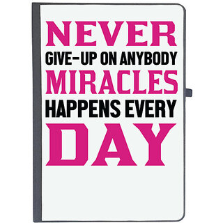                       UDNAG Ruled Notebook Diary 'Never give up on anybody', [A5 80Pages 80GSM]                                              