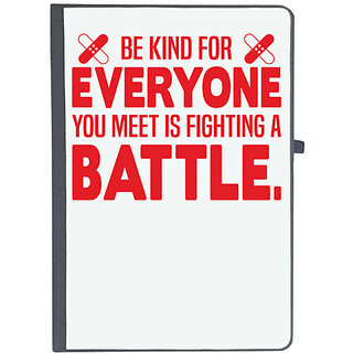                       UDNAG Ruled Notebook Diary 'Nurse | Be kind for everyone you meet is fighting a battle', [A5 80Pages 80GSM]                                              