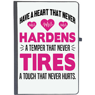                      UDNAG Ruled Notebook Diary 'Nurse | Heart never hardens temper never tires touch that never hurts', [A5 80Pages 80GSM]                                              