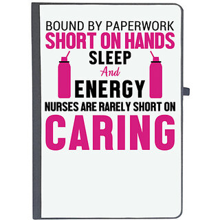                       UDNAG Ruled Notebook Diary 'Nurse | Are rarely short on Caring', [A5 80Pages 80GSM]                                              