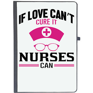                       UDNAG Ruled Notebook Diary 'If love cant cure it nurses can', [A5 80Pages 80GSM]                                              