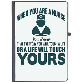                       UDNAG Ruled Notebook Diary 'Nurse | Everyday you touch a life', [A5 80Pages 80GSM]                                              