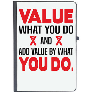                       UDNAG Ruled Notebook Diary 'Nurse | Value what you do and add value by what you do', [A5 80Pages 80GSM]                                              