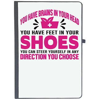                       UDNAG Ruled Notebook Diary 'Nurse | Shoes to steer yourself', [A5 80Pages 80GSM]                                              
