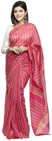 Women's Cotton Art Silk  Simple And Sober Saree With Running Blouse ( Rani Pink )