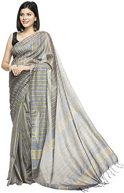 Women's Cotton Art Silk  Simple And Sober Saree With Running Blouse ( Grey )