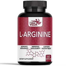 FITNESS VEDA L Arginine Supplement - L-Arginine Capsules 1000mg, 60 Capsules
