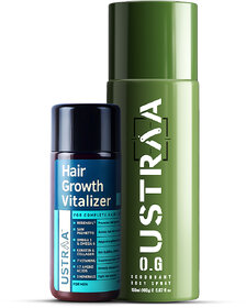 Ustraa O.G Deodorant - 150ml And Hair Growth Vitalizer - 100ml