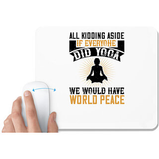 UDNAG White Mousepad 'Yoga | / PC / Laptop [230 x 200 x 5mm]