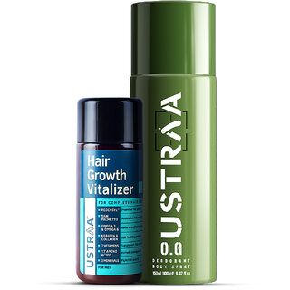 Ustraa O.G Deodorant - 150ml And Hair Growth Vitalizer - 100ml