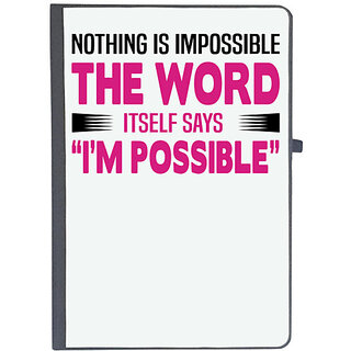                       UDNAG Ruled Notebook Diary 'Nurse | impossible', [A5 80Pages 80GSM]                                              