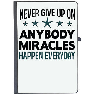                       UDNAG Ruled Notebook Diary 'Nurse | Never give up on anybody miracles happen everyday', [A5 80Pages 80GSM]                                              