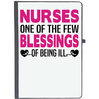                       UDNAG Ruled Notebook Diary 'Nurse | Nurses One of the few blessings of being ill', [A5 80Pages 80GSM]                                              
