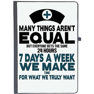                       UDNAG Ruled Notebook Diary 'Nurse | many things are not equal 7 days a week we make', [A5 80Pages 80GSM]                                              