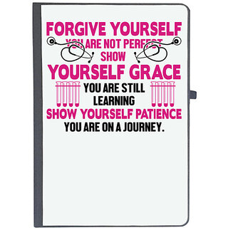                       UDNAG Ruled Notebook Diary 'Nurse | Forgive yourself you are not perfect show yourself grace', [A5 80Pages 80GSM]                                              