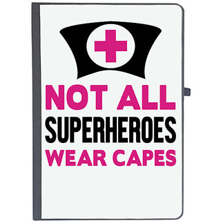                       UDNAG Ruled Notebook Diary 'Nurse | Not all superheros wear a capes', [A5 80Pages 80GSM]                                              