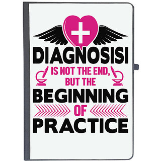                       UDNAG Ruled Notebook Diary 'Nurse | Diagnosisi is not the end but the beginning of practice', [A5 80Pages 80GSM]                                              