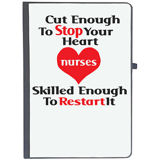                       UDNAG Ruled Notebook Diary 'Nurse | Nurses skilled enough to restart heart', [A5 80Pages 80GSM]                                              