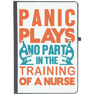                       UDNAG Ruled Notebook Diary 'Nurse | Panic plays no part in the training of a nurse', [A5 80Pages 80GSM]                                              