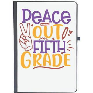                       UDNAG Ruled Notebook Diary 'School Teacher | peace out 5th grade', [A5 80Pages 80GSM]                                              