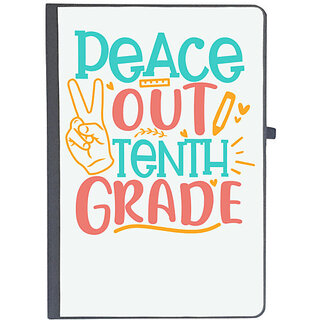                       UDNAG Ruled Notebook Diary 'School Teacher | Peace out kinder tenth grade', [A5 80Pages 80GSM]                                              
