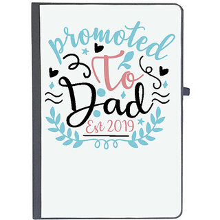 UDNAG Ruled Notebook Diary 'Dad | Promoted to dad. Est 2019', [A5 80Pages 80GSM]