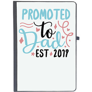                       UDNAG Ruled Notebook Diary 'father | Promoted to dad. Est 2019', [A5 80Pages 80GSM]                                              