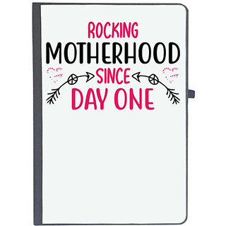                       UDNAG Ruled Notebook Diary 'Mom | ROCKING MOTHERHOOD SINCE DAY ONE', [A5 80Pages 80GSM]                                              