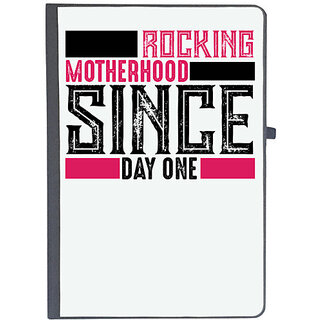                       UDNAG Ruled Notebook Diary 'Mother | ROCKING MOTHERHOOD SINCE DAY ONE', [A5 80Pages 80GSM]                                              
