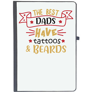                       UDNAG Ruled Notebook Diary 'Dad | The best dads have tattoos & beards', [A5 80Pages 80GSM]                                              
