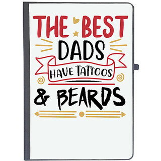                       UDNAG Ruled Notebook Diary 'Father | The best dads have tattoos & beards', [A5 80Pages 80GSM]                                              
