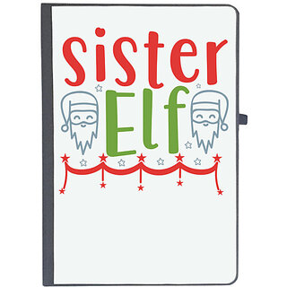                       UDNAG Ruled Notebook Diary 'Christmas Santa | Sister elf', [A5 80Pages 80GSM]                                              