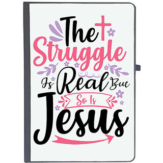                       UDNAG Ruled Notebook Diary 'Easter | the struggle is real but so', [A5 80Pages 80GSM]                                              