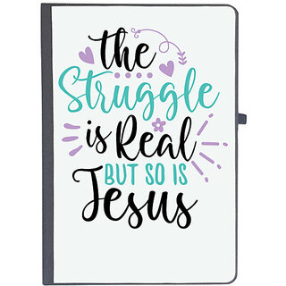                       UDNAG Ruled Notebook Diary 'Easter | the struggle is real but so is', [A5 80Pages 80GSM]                                              