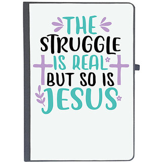                       UDNAG Ruled Notebook Diary 'Easter | the struggle is real but', [A5 80Pages 80GSM]                                              
