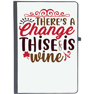                       UDNAG Ruled Notebook Diary 'Christmas Santa | there's a change thise is wine', [A5 80Pages 80GSM]                                              