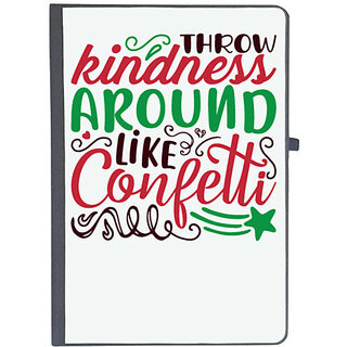                       UDNAG Ruled Notebook Diary 'throw kindness around like confetti', [A5 80Pages 80GSM]                                              