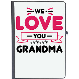                       UDNAG Ruled Notebook Diary 'Grand mother | WE LOVE YOU GRANDMA', [A5 80Pages 80GSM]                                              