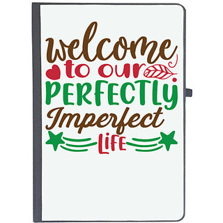                       UDNAG Ruled Notebook Diary 'Welcome | welcome to our perfectly imperfect life', [A5 80Pages 80GSM]                                              