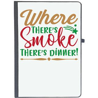                       UDNAG Ruled Notebook Diary 'Smoke and Dinner | where there's smokethere's dinner!', [A5 80Pages 80GSM]                                              