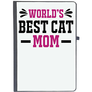                       UDNAG Ruled Notebook Diary 'Mom | WORLD'S BEST CAT MOM', [A5 80Pages 80GSM]                                              