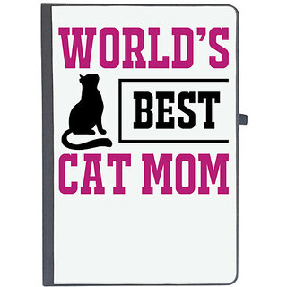 UDNAG Ruled Notebook Diary 'Mummy | world's best cat mom', [A5 80Pages 80GSM]