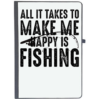                      UDNAG Ruled Notebook Diary 'Fishing | ALL IT TAKES TO MAKE ME', [A5 80Pages 80GSM]                                              