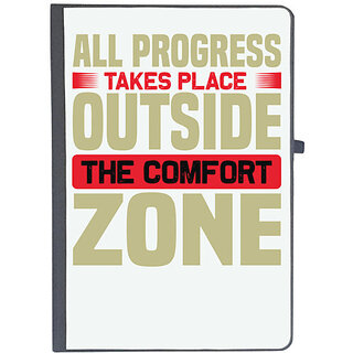                       UDNAG Ruled Notebook Diary 'Comfort zone | All progress', [A5 80Pages 80GSM]                                              