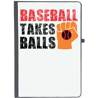                       UDNAG Ruled Notebook Diary 'Baseball | BASEBALL TAKES BALLS', [A5 80Pages 80GSM]                                              
