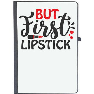                       UDNAG Ruled Notebook Diary 'lipstick | but first lipstick', [A5 80Pages 80GSM]                                              
