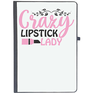                       UDNAG Ruled Notebook Diary 'Lipstick | crazy lipstick lady', [A5 80Pages 80GSM]                                              